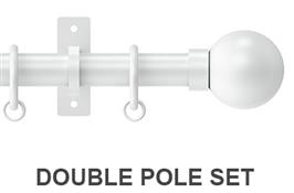 Arc 25mm Metal Double Pole China White, Ball