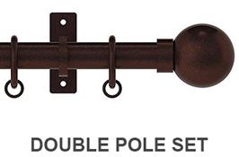 Arc 25mm Metal Double Pole Mocha, Ball