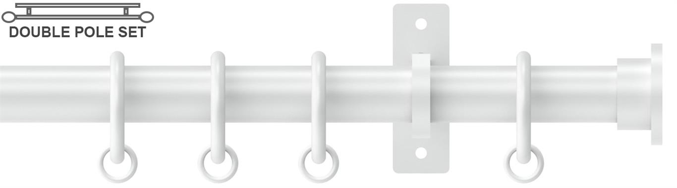 Arc 25mm Metal Double Pole China White, Disc