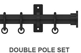 Arc 25mm Metal Double Pole Soft Black, Disc
