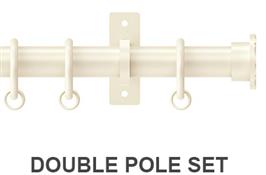 Arc 25mm Metal Double Pole Linen, Hammered Disc