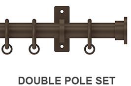 Arc 25mm Metal Double Pole Mocha, Hammered Disc