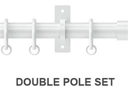 Arc 25mm Metal Double Pole China White, Stud
