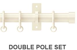 Arc 25mm Metal Double Pole Linen, Stud