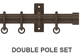 Arc 25mm Metal Double Pole Mocha, Stud