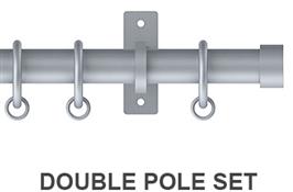 Arc 25mm Metal Double Pole Soft Silver, Stud