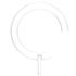 Arc 25mm Passing Curtain Rings, China White