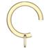 Arc 25mm Passing Curtain Rings, Soft Brass