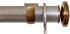 Jones Esquire 50mm Pole Brushed Nickel, Square, Brushed Gold Curved Disc