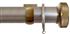 Jones Esquire 50mm Pole Brushed Nickel, Square, Brushed Gold Etched Disc