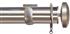Jones Esquire 50mm Pole Polished Nickel, Square, Brushed Nickel Curved Disc