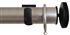 Jones Esquire 50mm Pole Brushed Nickel, Square, Carbon Black Curved Disc