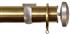 Jones Esquire 50mm Pole Brushed Gold, Square, Brushed Nickel Curved Disc