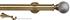 Speedy 35mm Poles Apart Metal Eyelet Pole, Long Stem, Antique Brass, Textured Ball
