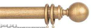 Byron Chalfont 35mm 45mm Double Pole Gold Distressed Ball