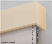 Hallis Cov-A-Blind Curved Wood Pelmet, Grey Linen