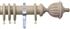 Jones Seychelles 40mm Handcrafted Pole Truffle, Chrome, Fluted Urn