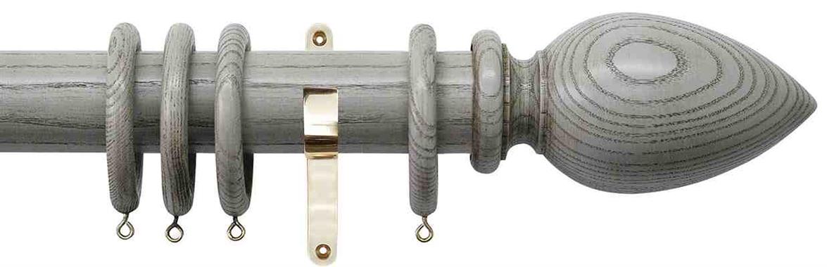 Jones Oakham 50mm Handcrafted Pole, Brass, Dove, Cone