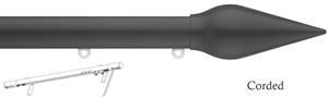 Silent Gliss Corded Metropole 30mm 7630 Black Spear Finial