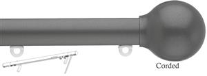 Silent Gliss Corded Metropole 30mm 7630 Gun Metal Ball End Finial