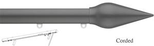 Silent Gliss Corded Metropole 30mm 7630 Gun Metal Spear Finial
