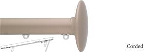 Silent Gliss Corded Metropole 30mm 7630 Taupe Ellipse Finial