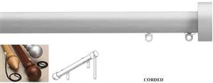 Silent Gliss Corded Metropole 30mm 7630 Anodic Grey Design Endcap Finial