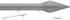 Silent Gliss Corded Metropole 30mm 7630 Slate Grey Spear Finial