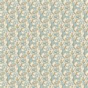 Clarke & Clarke William Morris Golden Lily Linen/Teal Fabric
