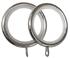 Speedy 35mm Metal Lined Curtain Pole Rings Satin Silver