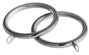 Speedy 35mm Metal Lined Curtain Pole Rings Chrome