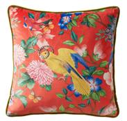 Wedgwood by Clarke & Clarke Golden Parrot Cushion Coral