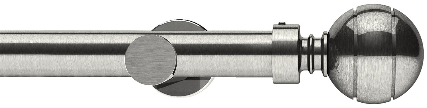 Integra Elements Lexington 28mm Eyelet Curtain Pole Satin Steel