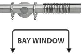 Neo Premium 35mm Bay Window Pole Stainless Steel Wired Barrel