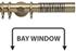 Neo Premium 35mm Bay Window Pole Spun Brass Wired Barrel