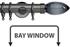 Neo Premium 35mm Bay Window Pole Black Nickel Smoke Grey Teardrop