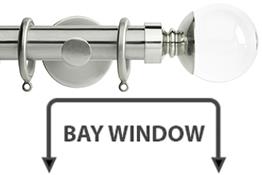 Neo Premium 28mm Bay Window Pole Stainless Steel Clear Ball