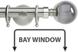 Neo Premium 28mm Bay Window Pole Stainless Steel Smoke Grey Ball