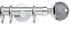 Neo Premium 28mm Curtain Pole Chrome Cylinder Smoke Grey Faceted Ball