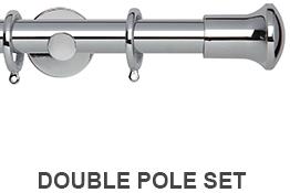 Neo 19/28mm Double Pole Chrome Trumpet