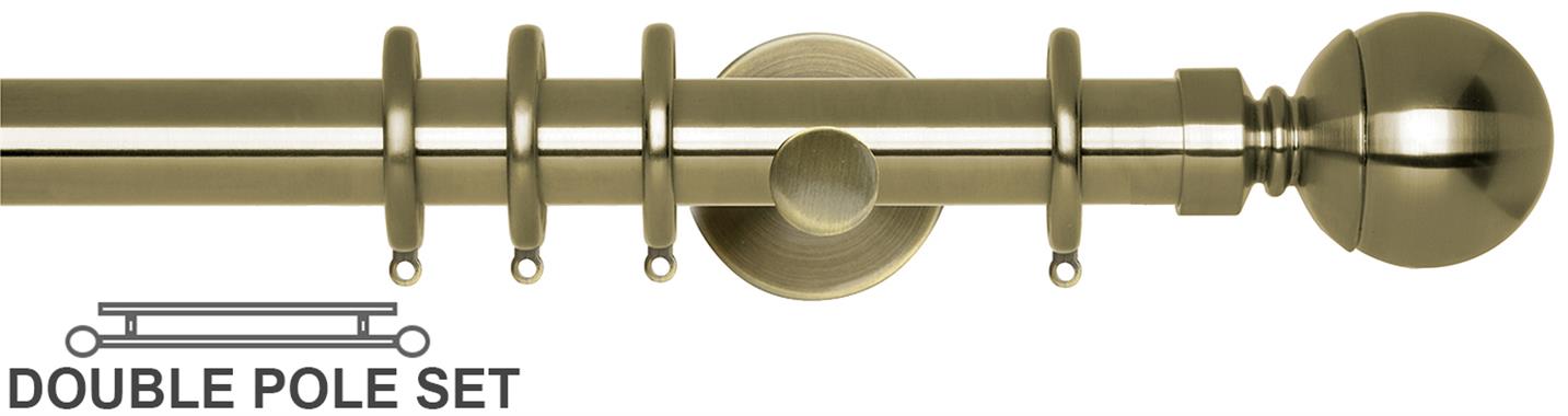 Neo 19/28mm Double Pole Spun Brass Ball