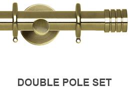 Neo 19/28mm Double Pole Spun Brass Stud