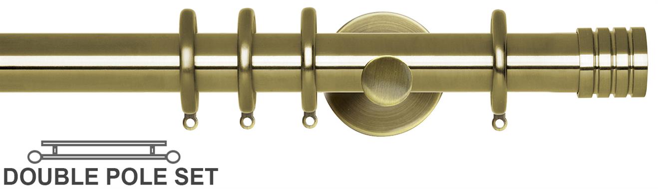 Neo 19/28mm Double Pole Spun Brass Stud