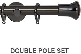 Neo 19/28mm Double Pole Black Nickel Trumpet