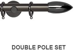 Neo 19/28mm Double Pole Black Nickel Bullet