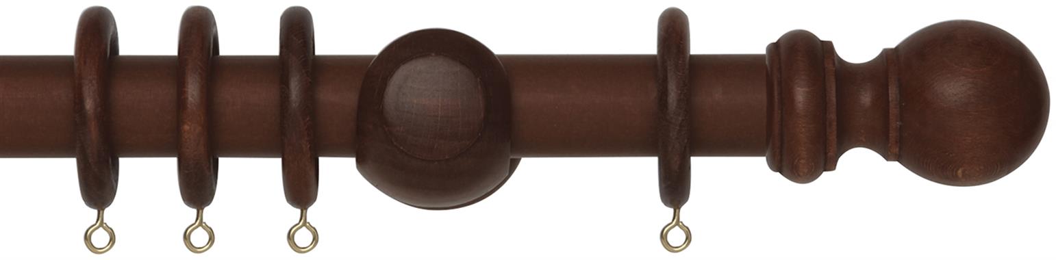 Woodline 50mm Curtain Pole Rosewood