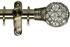 Galleria 35mm Curtain Pole Burnished Brass, Jewelled Cage