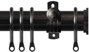 Renaissance Dimensions 28mm Adjustable Pole Black Nickel, Fynn Endcap