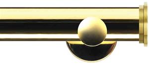 Renaissance Dimensions 28mm Contemporary Eyelet Pole Polished Brass, Fynn Endcap