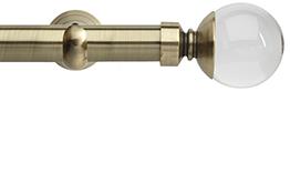 Neo Premium 28mm Eyelet Pole Spun Brass Cup Clear Ball